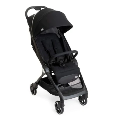 Abbildung von Chicco We Kinderwagen, faltbar, ultraleicht, von 0 Monaten bis 22 kg, Reise neigbar, mit Schlafposition, gepolsterte Schultergurte, kompakter Verschluss, Tasche und Regenschutz Schwarz