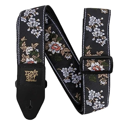 Abbildung von Ernie Ball Jacquard Gitarrengurt White Blossom