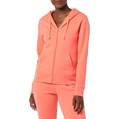 Abbildung von Amazon Essentials Damen Fleece Hoodie mit durchgehendem Reißverschluss (in Übergröße erhältlich), Kräftiges Rosa, M