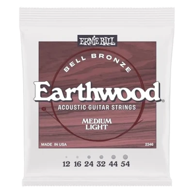 Abbildung von Ernie Ball Medium Light Earthwood Bell Bronze Gitarrensaiten Westerngitarre 12 54