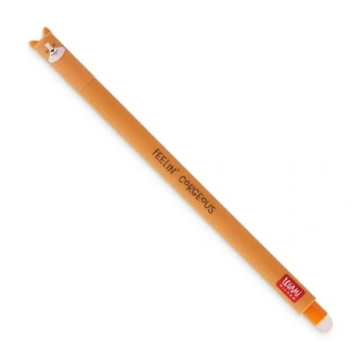 Abbildung von Legami, radierbarer Gelschreiber, Kugel am Ende zum Entfernen der Tinte ohne das Blatt abzunutzen, schwarze Tinte, temperaturempfindlich, 0,7 mm Minendurchmesser, Panda Motiv