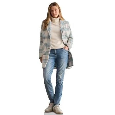 Abbildung von CECIL Damen B101200 Karierter Mantel, Strong Mint, L
