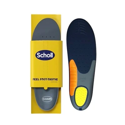 Abbildung von Scholl Heavy Duty Support Einlegesohlen für Männer, Größe 40 46.5 kräftige &amp; große Männer 90+kg, breite Füße, stoßdämpfend, stützt das Fußgewölbe, verteilt den Druck, passgenaue Einlagen, 1 Paar