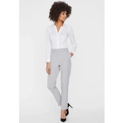 Abbildung von Vero Moda Vmmaya MR Solid NOOS Stoffhose, Damen, Größe: XSx30, Light grey melange