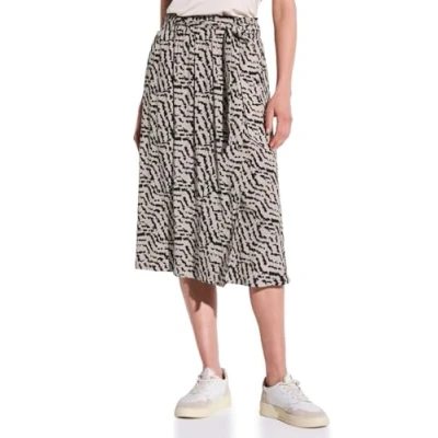 Abbildung von Street One Print IN Wickel Optik Alinienrock, Damen, Größe: 42, Beige