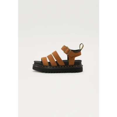 Abbildung von Dr. Martens Blaire Plateausandalette, Damen, Größe: 38, Desert brown tumbled nubuck Schuhe