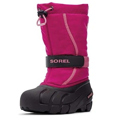 Abbildung von Sorel KIDS FLURRY Schneestiefel für Unisex Kinder, Rot (Deep Blush x Tropic Pink) Youth, 34 EU