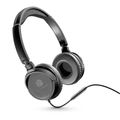 Abbildung von Music Sound Bügelkopfhörer mit Kabel Over Ear Basic On Kopfhörer Faltbarer Kopfbügel 1,2 m Anti Tangle und integriertem Mikrofon 3,5 mm Klinkenanschluss Farbe Schwarz