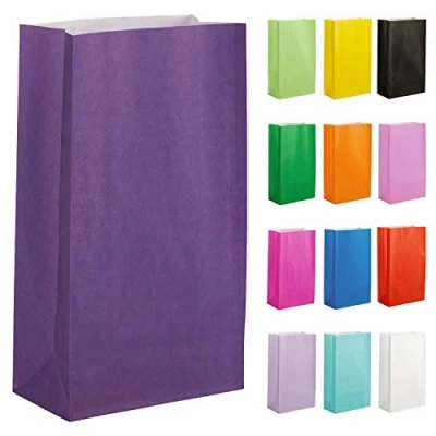 Abbildung von Thepaperbagstore 10 Papiertüten für Partys und Geschenke Violett 140x245x70mm