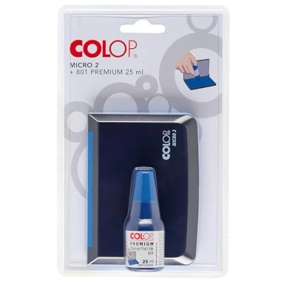 Abbildung von Colop 151305 Stempelkissen Micro 2 + Farbe 801 blau, 70 x 110 mm