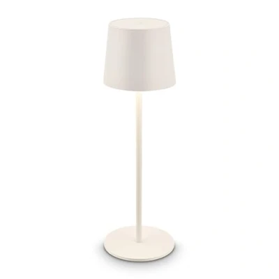 Abbildung von BRILONER LED Tischlampe kabellos IP44 mit Touch, dimmbar, Akku &amp; Lichtquelle tauschbar, Nachttischlampe, Leselampe, Lampe, Campinglampe, Tischleuchte, Outdoor, 11x33 cm, Weiß