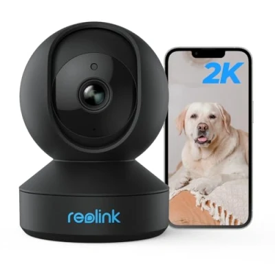 Abbildung von Reolink WLAN Überwachungskamera Innen, 2K 3MP Hund Haustier Kamera Babyphone, 355 Schwenk&amp;50Neigung, IR Nachtsicht, 2 Wege Audio, Baby Monitor mit Personen /Haustiererkennung, E1 Schwarz
