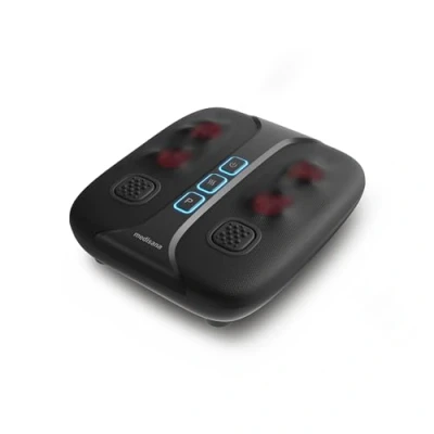 Abbildung von medisana LM 100 Premium Bein und Fußmassagegerät mit Schüttelfunktion, Shiatsu Massagegerät für die Fußsohle Wärmefunktion, 2 Vibrationsplatten zur Förderung von Lymphfluss Durchblutung