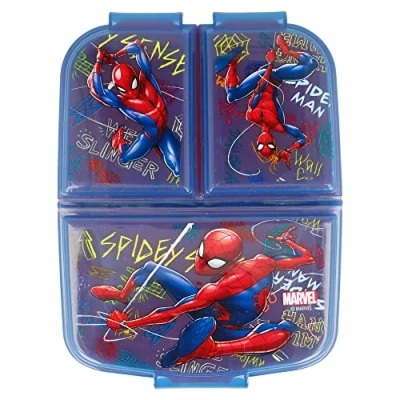 Abbildung von Spiderman (Marvel) 3 Fächer Kinder Sandwich Box Snack Dekorierte Lunch