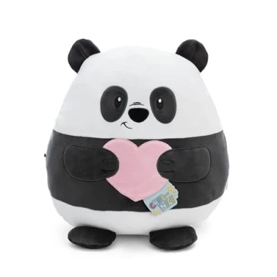 Abbildung von NICI CHILL Panda Kuscheltier mit Herz 30 cm Flauschiges Stofftier aus Marshmallow Textur Material zum Kuscheln, Spielen und Liebhaben, Ideales Kuschelkissen 61405