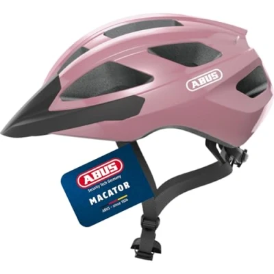 Abbildung von ABUS Rennradhelm Macator sportiver Fahrradhelm für Einsteiger auch Zopfträger/ innen Damen und Herren Rosa Glänzend, Größe M