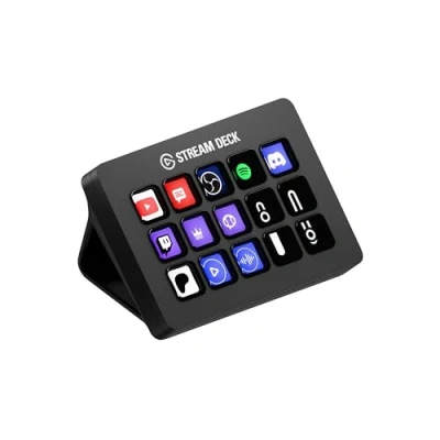 Abbildung von Elgato Stream Deck MK.2 Studio Controller, 15 Makrotasten, auslösen von Aktion in Apps und Software wie OBS, Twitch, YouTube anderen, für Mac PC