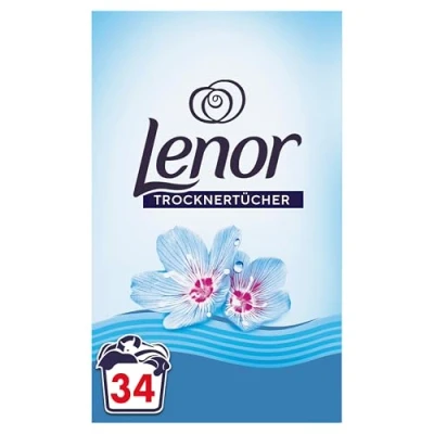 Abbildung von Lenor Trocknertücher für Trockner, Knittfreie und Frische Wäsche, Aprilfrisch mit Duft von Frühlingsblumen, 34 Tücher