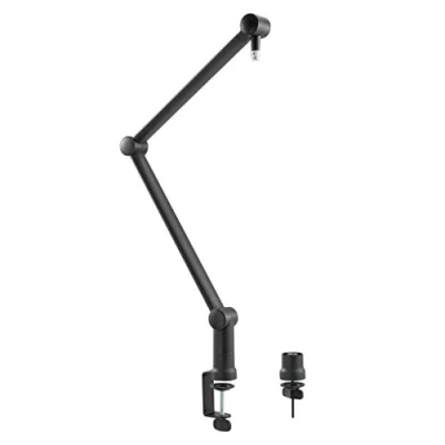 Abbildung von LogiLink AA0127 Professioneller Mikrofonarm mit klappbarem Scherenarm für Game Streaming/Podcasts/Broadcasts etc, 360 drehbar und Flexible Winkelverstellung,Schwarz