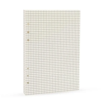 Abbildung von Harphia Grid Square Spiral Notebook Refill,A5 Planner Inserts 6 Ring Binder Refill, for Filofax, 90 pages double sided printed, (A5 5.59 x 8.27&#039;&#039;,Gridsquare)
