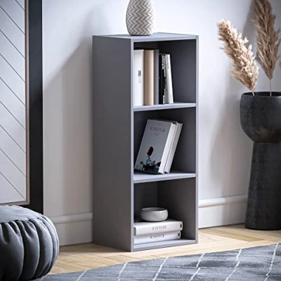 Abbildung von Vida Designs Oxford Bücherregal mit 3 Etagen, Grau aus Holz