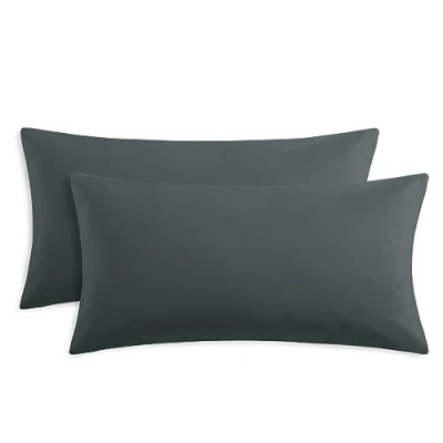 Abbildung von RUIKASI Kissenbezug 40 x 80 2er Grau Kopfkissenbezug 40x80 Anthrazit Kissen Bezug 40x80cm mit Reißverschluss aus Mikrofaser, Polsterbezug Doppelpack Set Pillow Case Cover