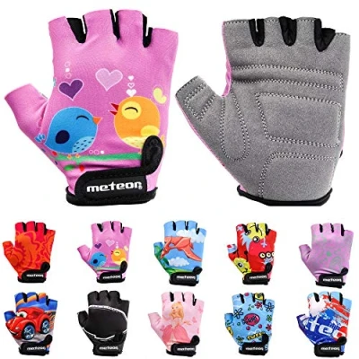 Abbildung von Meteor Unisex Kinder Fahrradhandschuhe Bike Gel BMX Handschuhe, pink, Gr. Jr M/ Handweite 7 7.5cm
