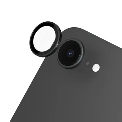 Abbildung von RhinoShield 9H Tempered Glass Kameraprotektoren, kompatibel mit [iPhone 16e] Stoß und Kratzfest, hohe Klarheit, explosionssicheren Schutz, Anti Beschlag Technologie Schwarz