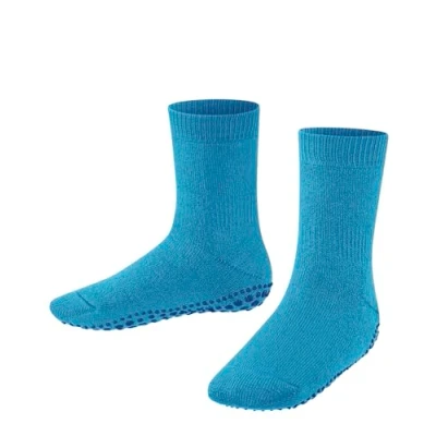 Abbildung von FALKE Unisex Kinder Stoppersocken Catspads K Hp Baumwolle Wolle rutschhemmende Noppen 1 Paar, Blau True Blue 6105, 19/22 EU
