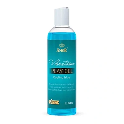 Abbildung von Vibratissimo Play Gel Cooling blue 250 ml I Gleitmittel kühlend Wasserbasierte Gleitgele Lubricant für Silikon Toys &amp; Latexkondome geeignet water based lubrication