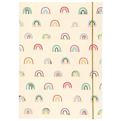Abbildung von folia 69012 Sammelmappe A3 Hot Foil Rainbows, aus stabilem Karton mit Gummiband