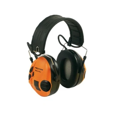 Abbildung von 3M Peltor SportTac Gehörschutz grün Intelligente Ohrschützer mit aktiver Schalldämmung speziell für Jäger und Sportschützen Dynamische Geräusch Regelung SNR 26dB, inkl Wechselschalen Orange