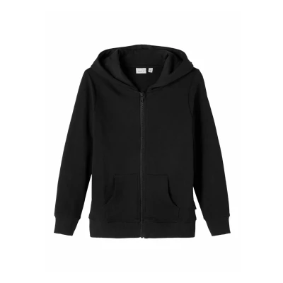 Abbildung von Name it Regular FIT Sweatjacke für Kinder, Größe: 98, Black