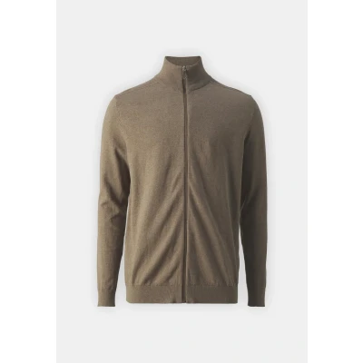 Abbildung von Selected Homme BERG FULL ZIP B NOOS Strickjacke, Herren, Größe: Small, Teak melange