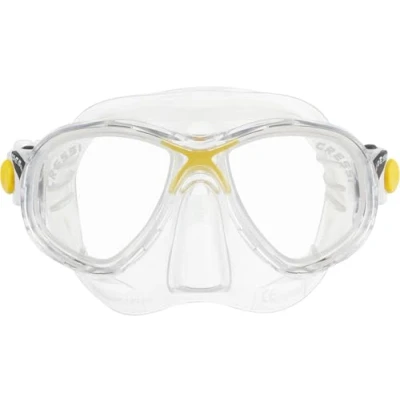 Abbildung von Cressi Marea Jr Maske zum Tauchen und Schnorcheln, Klar/Gelb, Einheitsgröße, Kinder Unisex
