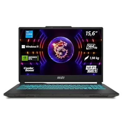 Abbildung von MSI Cyborg 15 Gaming Laptop, 15,6&quot; Full HD 144Hz, Intel Core i5 13420H, NVIDIA GeForce RTX 4050, 16GB DDR5, 512GB SSD, Windows 11 Home, QWERTZ Tastatur, A13VE 863, Schwarz/transparent