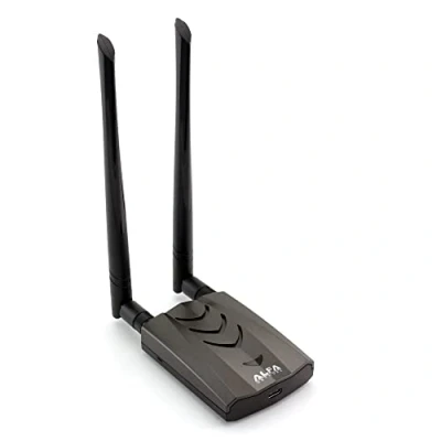 Abbildung von ALFA NETWORK Typ C WiFi USB, Langstrecken Dual Band AC1200 Wireless USB Wi Fi Adapter mit 2X 5DBI Externe Antennen 2,4 GHz 300 Mbps / 5 867Mbps