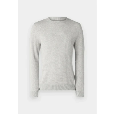 Abbildung von Jack &amp; Jones Jjeglobe KNIT CREW NECK Strickpullover, Herren, Größe: Large, Light grey melange
