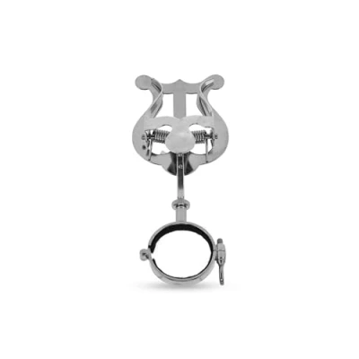 Abbildung von GEWA Marschnotenhalter Bb Klarinette Vernickelt Kleine Lyra 1 Drücker Ringdurchmesser 33 mm