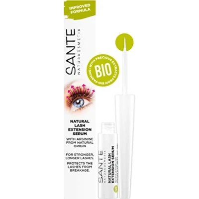 Abbildung von Natürliches Bio Wimpernserum von SANTE Naturkosmetik, Natural Lash Extension Serum, Wimpernbooster für Verlängerung &amp; mehr Wachstum, ohne Hormone, Vegan, 3, 5ml