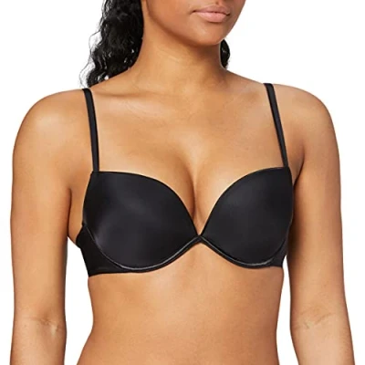 Abbildung von Wonderbra Damen Push Up 2 Cup größen Größer FULL EFFECT, Schwarz, 75A EU