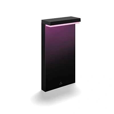 Abbildung von Philips Hue White &amp; Color Ambiance Nyro Outdoor Sockelleuchte (1.020 lm), dimmbare Gartenlampe für das Lichtsystem mit 16 Mio. Farben, smarte Lichtsteuerung über Sprache oder App, schwarz