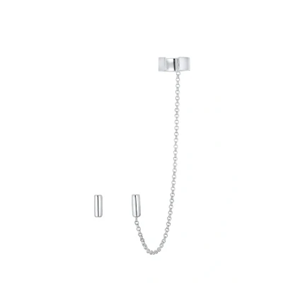 Abbildung von Elli Earcuff Ohrringe silvercoloured, Damen, Größe: One Size, Silver coloured