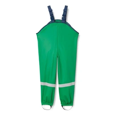 Abbildung von Playshoes Matschhose Regenlatzhose Ungefüttert Unisex Kinder Wind und wasserdichte Regenhose Regenbekleidung, grün, 86