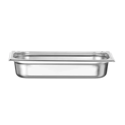 Abbildung von HENDI Gastronormbehälter, Temperaturbeständig von 40 bis 300C, Heissluftöfen Kühl und Tiefkühlschränken Chafing Dishes Bain Marie, Stapelbar, 2.5L, GN 1/3, 325x176x(H)65mm, Edelstahl