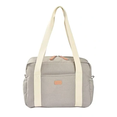 Abbildung von BÉABA, Wickeltasche für Babys, Mehrere Fächer, 10 Taschen, Reißverschluss Trolley Koffer, Schultergurt, Isotherm Tasche, Wickelunterlage, Wasserabweisend, Inhalt 16L, Tasche Paris, grau