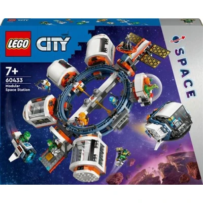 Abbildung von LEGO City Weltraum Modulare Raumstation, Raumschiff Modell mit Weltraumfahrzeugen, Geschenk für Kinder, Jungen und Mädchen ab 7 Jahren, Forschungsstation 6 Astronaut Figuren 60433