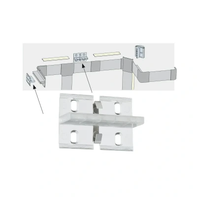 Abbildung von Paulmann 70275 Duo Profil Fixture zur Befestigung von an Wand oder Decke 4er Pack Transparent Metall Kunststoff Zubehör für LED Strips