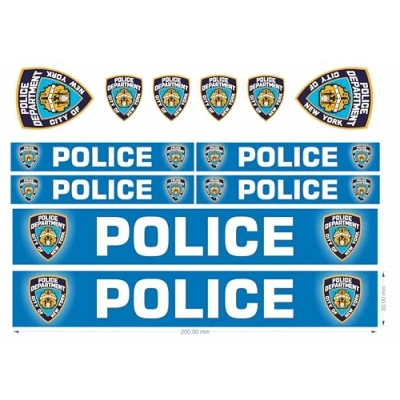 Abbildung von beihaasnatuerlich® Police Aufkleber Sticker Feuerwehr 11 teiliges Set Zubehör für Bobbycar Fahrrad Laufrad Modellbau Bike Boot Auto Playmobil Plakette RC