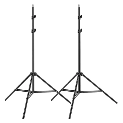 Abbildung von Neewer 190 cm Aluminium Stativständer für Studio Kits, Fotografie Lichter, Softboxen (schwarz, 2er Pack)
